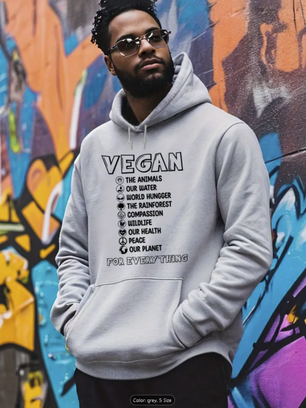 Hoodie with Vegan Slogan